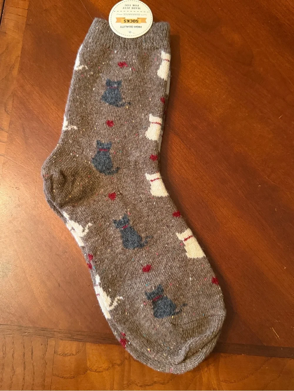 5 Pairs Cozy Cat & Sheep Fuzzy 1/2 calf Socks Women’s 5-9 Soft Novelty Gift